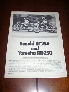 1973 YAMAHA RD250 vs. 1973 SUZUKI GT250 MOTORCYCLE TEST - ORIGINAL ARTICLE - Picture 1 of 5