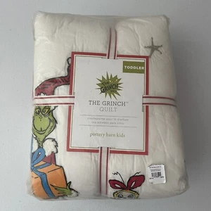 Pottery Barn Kids Dr. Seuss's The Grinch™ Quilt 36”x50” Toddler Kids Christmas - Picture 1 of 3