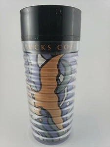 Vaso de viaje vintage Starbucks 1997 servicio térmico peces océano con tapa Usado en excelente condición - Imagen 1 de 7