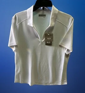NWT,PGA Tour,white Dri-Fit,short Sleeve,  1/4 Zip Up Polo- Women's Large Airflux - Picture 1 of 7
