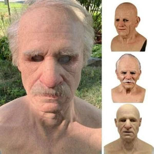 Halloween Horror Cosplay Full Head Mask Headgear Realistic Silicone Masquerade - Picture 1 of 13