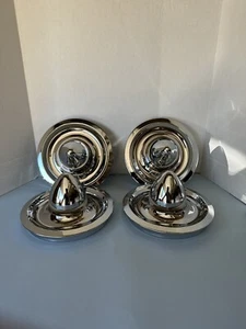 (4) BULLET STEEL CENTER CAPS FOR THE AMERICAN RACING SMOOTHIE WHEELS 7.5"OD - Picture 1 of 7