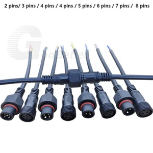 Car Waterproof Electrical Wire Cable Connector Male Female 2-8 Pin Way Plug Kit - Picture 1 of 33