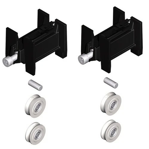 LA CROISÉE DS Lot de 2 chariots simples pour coulissant aluminium - charge 110 kg LA CROISÉE