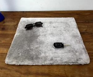 Solid Accent Kitchen Decor Mat Handmade Dinner Gray Rug Modern Table Placemats - Picture 1 of 9