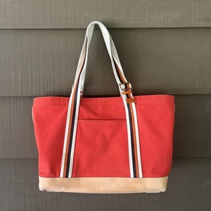 Borsa borsa tote Coach desolante tela spiaggia ROSSA Arancione Usata Buona Forma - Foto 1 di 17