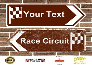 Personalised Racing Circuit Name Road Sign Wall Plaque Man Cave Shop Bar - Picture 1 of 4