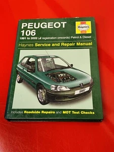 PEUGEOT 106 1991 TO 2002 USED HAYNES SERVICE AND REPAIR MANUAL - Picture 1 of 5