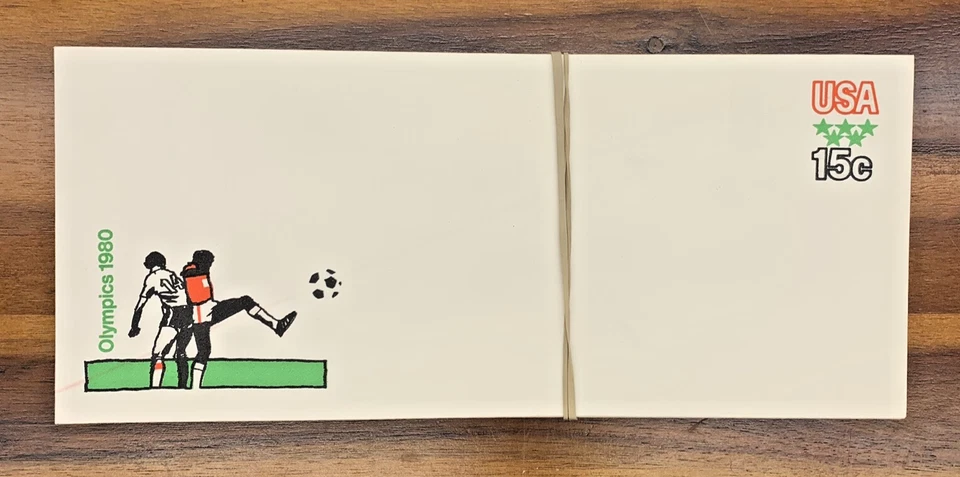 Lot of 47 USA 1980 Olympics Soccer Prepaid Envelopes 1979 Letter Size Unused NOS - Image 1 of 4