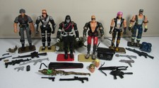 GI JOE ---- COBRA COMMANDER, TELE-VIPER, BLACK OUT, ZARANA  w/acc's  ---- GIJOE