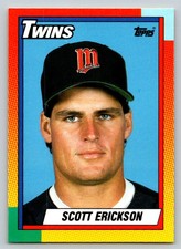 1990  Topps Traded #29T Scott Erickson Rookie Card Minnesota Twins