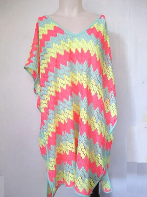 Victoria's Secret Neón Chevron Crochet Natación Cubre M/L Nuevo con Etiquetas Foto 1 de 3