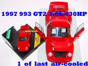 RARE 2 Diecasts = Porsche 911 993 GT2 RED 1/18 UT 27833 + 1/43 VITESSE 064B - Picture 1 of 14