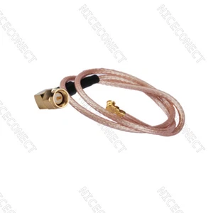 Cable coaxial cola de cerdo adaptador de ángulo recto macho RA a IPX/u.fl RG178 - Imagen 1 de 3