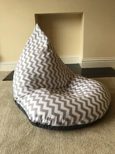 Small Chair Beanbag Plain Light Grey Reading Gaming made to order - Picture 1 of 1