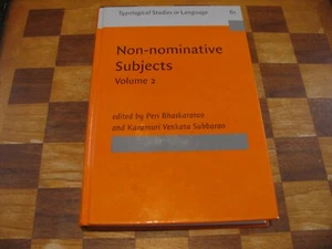 Non-nominative Subjects-Vol 2-Bhaskararao-Subbarao-Language-Linguistics-HC - Imagen 1 de 14