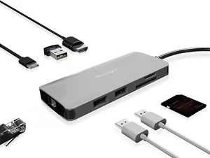 Kensington UH1400P USB-C 8-in-1 Driverless Mobile Laptop Dock, Universal, 8 Port - Picture 1 of 6