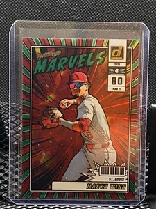 Masyn Winn 2025 Donruss Diamond Marvels Green Laser - Cardinals - Picture 1 of 2