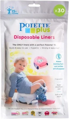 POTETTE PLUS Disposable Liners | Super Absorbent, Biodegradable and Lightly Fragranced Potty