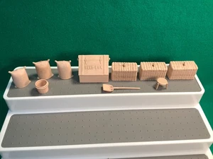 VINTAGE MARX BAUERNHOF SPIELSET ZUBEHÖR IN BEIGE FARBE - Bild 1 von 4