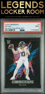 2024 Panini Obsidian Black Color Blast #3 Bo Nix PSA 9 - Imagen 1 de 2