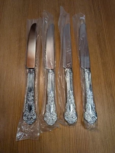 NEW Lot of 4 Reed & Barton RENAISSANCE Stainless 9-5/8" Dinner Table Knives Set - Picture 1 of 6