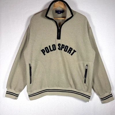 De Colección Polo Deportivo Ralph Lauren Hombres Arco Deletreado Polar Suéter Universitario Normcore Lg Foto 1 de 4