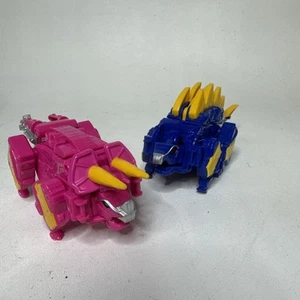 Power Rangers Dino Charge Blue Stego Zord & Pink Tricera Zord MMPR - Foto 1 di 16