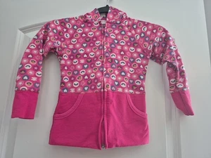 Felpa con cappuccio Paul Frank Girls XS vintage piccola Paul rosa zip scimmia giocosa Y2K - Foto 1 di 6