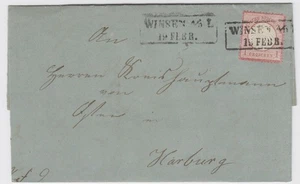 DR Nº 4 Carta con reelaboración R2 Winsen Luhe ehem. Hannover - Harburg 1872 - Imagen 1 de 2