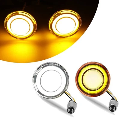 1157 LED Turn Signal Lights For Harley Touring Sportster Softail Dyna Fatboy Foto 1 de 4