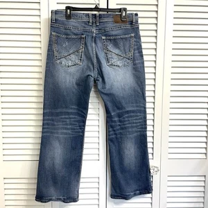 BKE Buckle Tyler Jeans 35S 35x27 Whiskered Stretch Denim Distressed Straight Leg - Bild 1 von 14