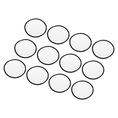 60pcs Sublimation Patch Blank Round White with Black Border - Image 1 of 4