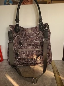 FRANCO SARTO Purse Nylon Cross Body Paisley Bag Adjustable Shoulder Strap NEW A - Picture 1 of 21