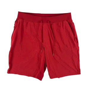 Lululemon T.H.E Shorts 9" Lined Mens XL Red Pace Breaker Drawstring Athletic - Picture 1 of 12