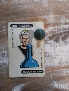Parker Brothers Inc 1956 Clue Board Game Pieces Mrs Peacock Card And Token Only - Picture 1 of 3