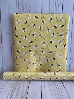 Bee Bumblebee Honeycomb Wrapping Paper Gift Wrap 240 In x 30 Inches Yellow New - Image 1 of 4