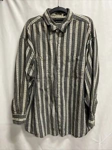Vintage Herren Excursions Einnadel Schneiderei Baumwolle Langarm Hemd XXL - Bild 1 von 12