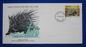 Lesotho (229) 1977 Porcupine WWF FDC - Picture 1 of 2