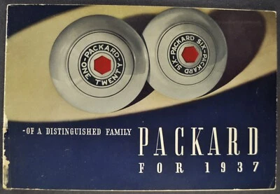 1937 Packard Catalog  Brochure 120 One-Twenty Six 6 Sedan Nice Original 37 Foto 1 de 4