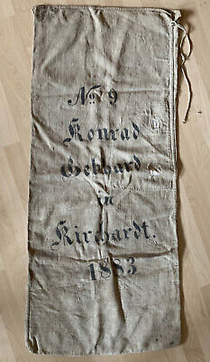 Alter Antiker Leinensack Von 1883 No 9 Konrad Gebhard In Kirchardt Sack Leinen • 57.90€