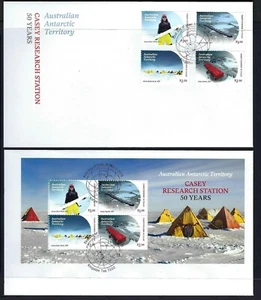 2019 AAT SG# 290/94 Casey Research Station set of 4 + MS FDC pair - Foto 1 di 1