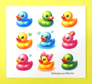Rubber Ducks Mini Sticker Sheet - Picture 1 of 3