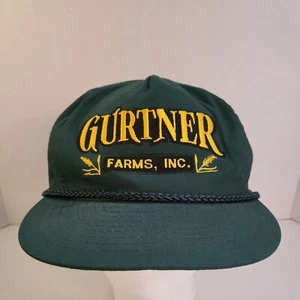 Vintage Gurtner Farms Inc Nissin Cap Brand Green Adjustable Hat - Picture 1 of 11