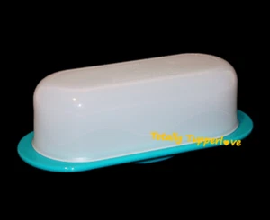 Tupperware Portapiatti Burro 1 Portabastoncini Blu Caraibi Casa Aperta - Foto 1 di 2