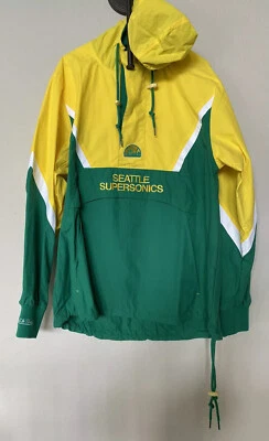Seattle SuperSonics Medium Hardwood Classics Mitchell&Ness Anorak hooded jacket - Image 1 of 3