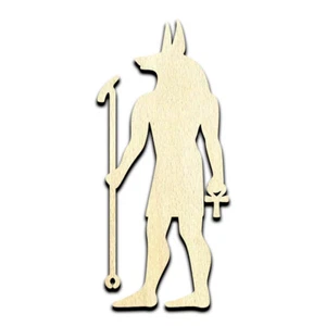 Anubis Laser Cut Out Unfinished Wood Shape Craft Supply - Picture 1 of 6