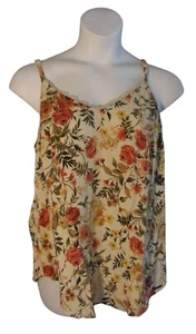 Camiseta sin mangas Torrid 1 1X verde crema floral cami - Imagen 1 de 3