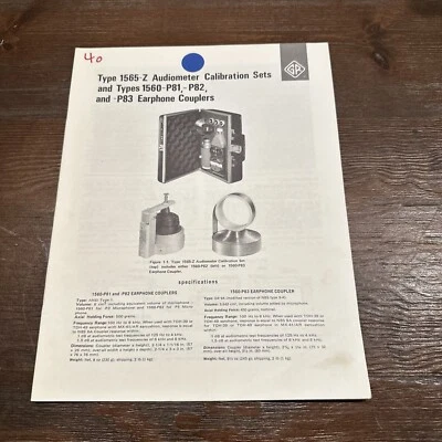General Radio 1565-Z Audiometer Calibration Sets & 1560-P81, P82, P83 Earphone - Image 1 of 2