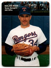 1991 Mother's Cookies Texas Rangers 300 Wins Nolan Ryan Texas Rangers #34